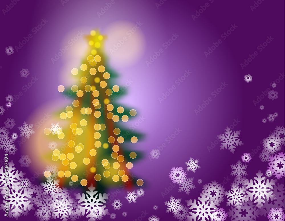 christmas and new year banner with golden balls, ribbons and a fir christmas and new year banner with golden balls, ribbons and a fir