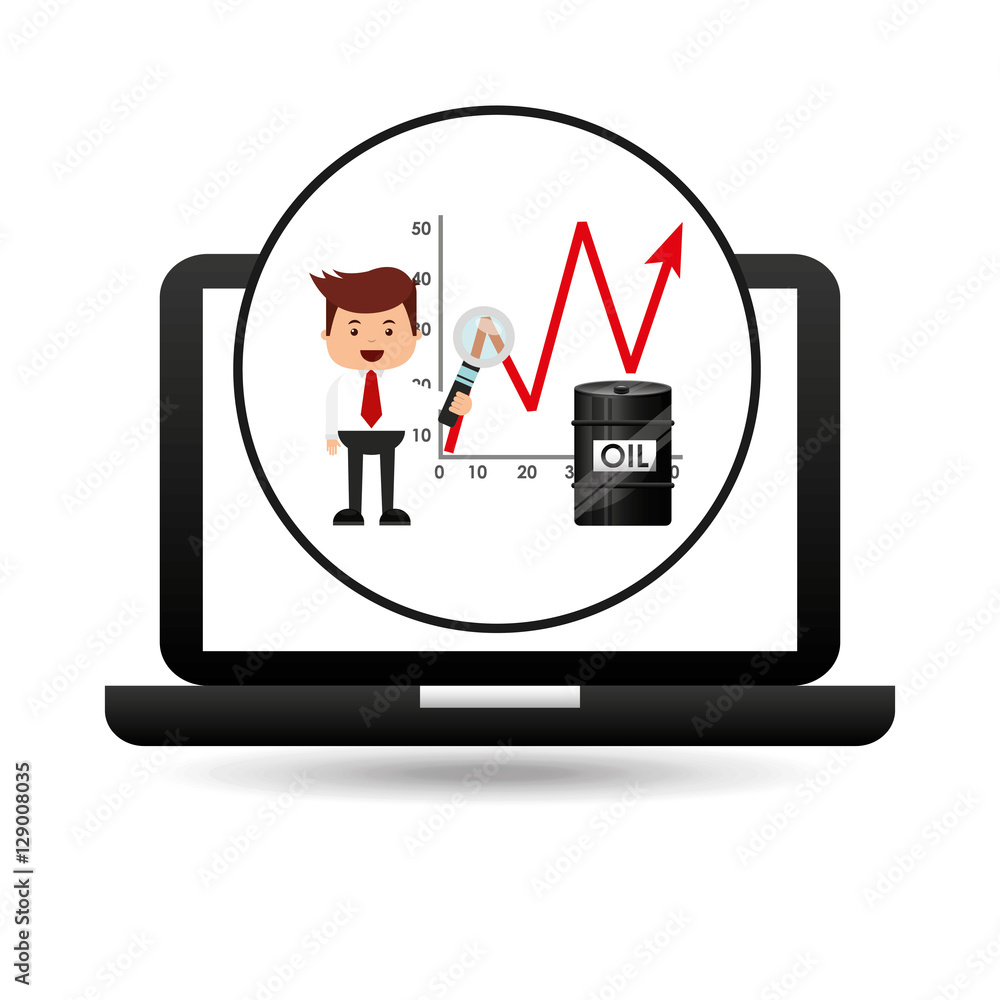 businessman oil technology barrel growth diagram vector illustration eps 10 businessman oil technology barrel growth diagram vector illustration eps 10