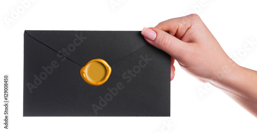 envelope in the hand