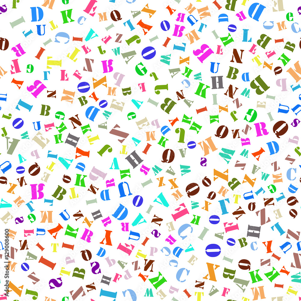 Seamless pattern English alphabet Seamless pattern English alphabet