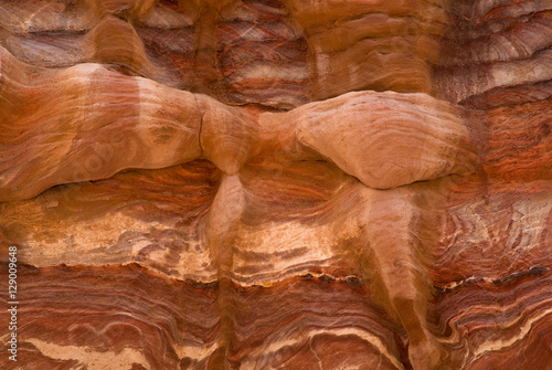 Colourful layers of sandstone