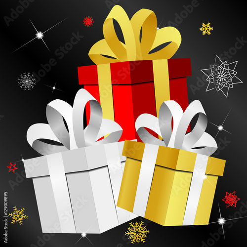 realistic christmas gift background