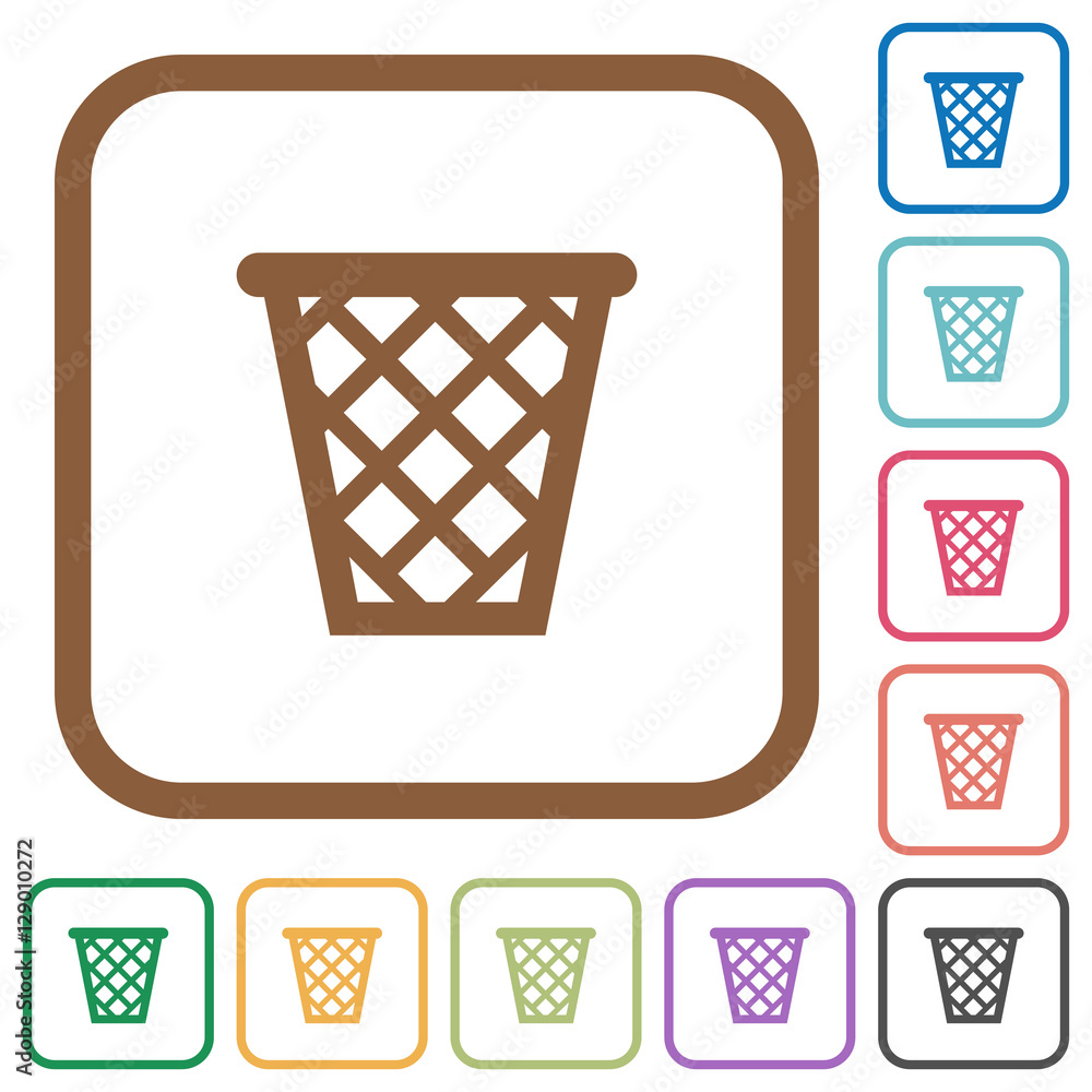 Trash simple icons Trash simple icons