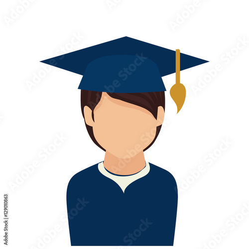 student graduation uniform icon vector illustration design
