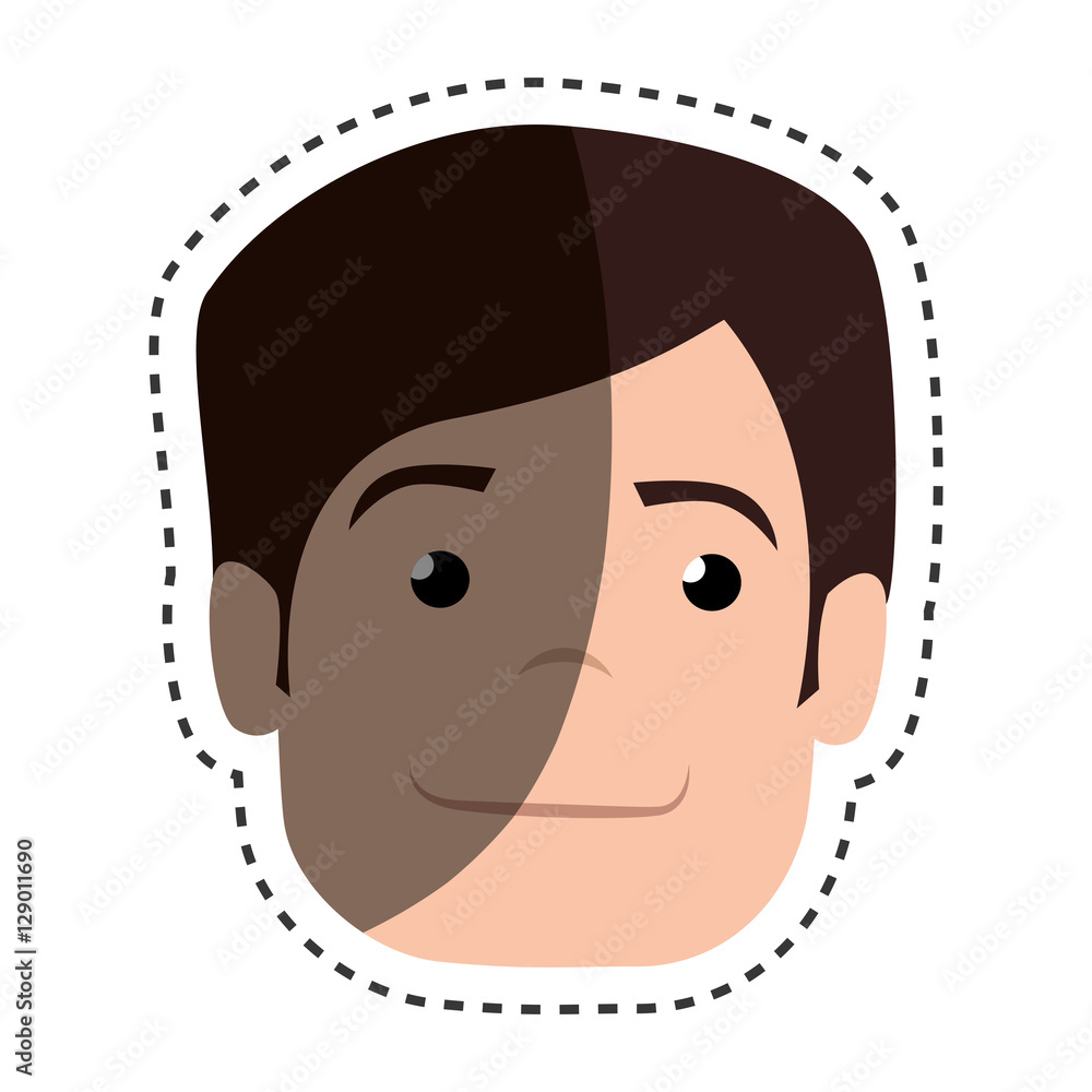 Fototapeta premium head man isolated icon vector illustration design