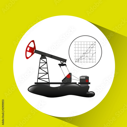oil well industry growth diagram background vector illustration eps 10