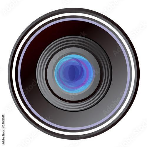 Vector illustration - isolated camera lens