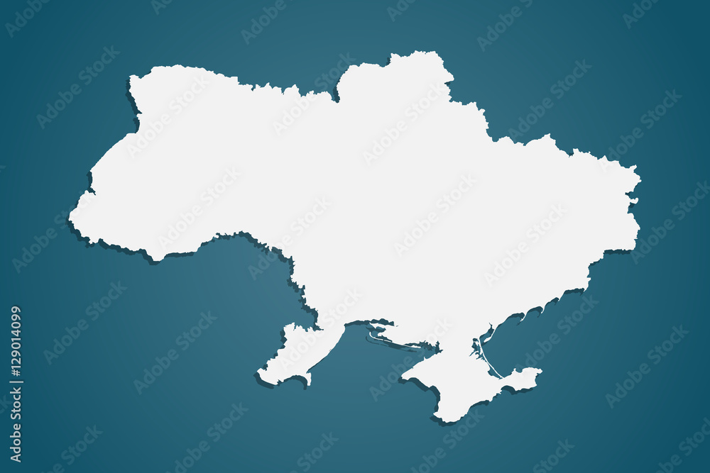 Ukraine vector. Ukraine vector map. White ukraine illustration.