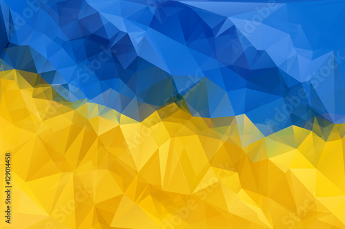 Ukraine flag vector. Ukraine vector flag. Blue yellow ukraine il photo