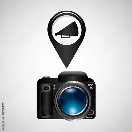 digital photo camera megaphone vector illustration eps 10