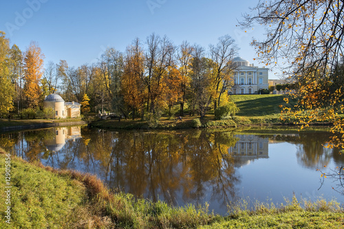 autumn landscape in Pavlovsk park, Saint Petersburg, Russia