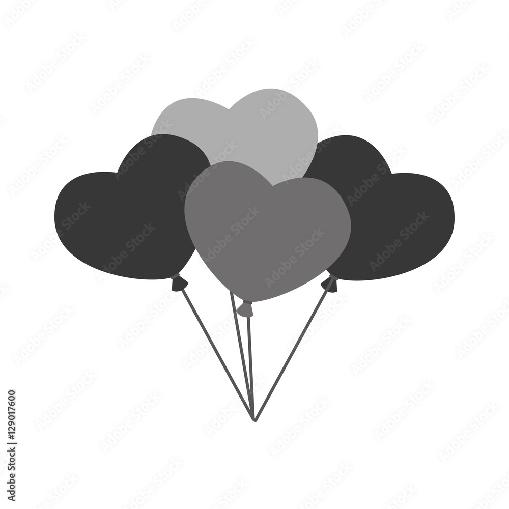 hearts love card isolated icon vector illustration design