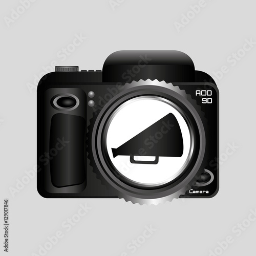 digital photo camera megaphone vector illustration eps 10