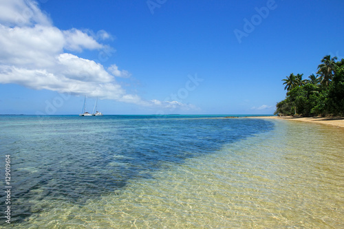 Clear water at Pangaimotu island near Tongatapu island in Tonga photo