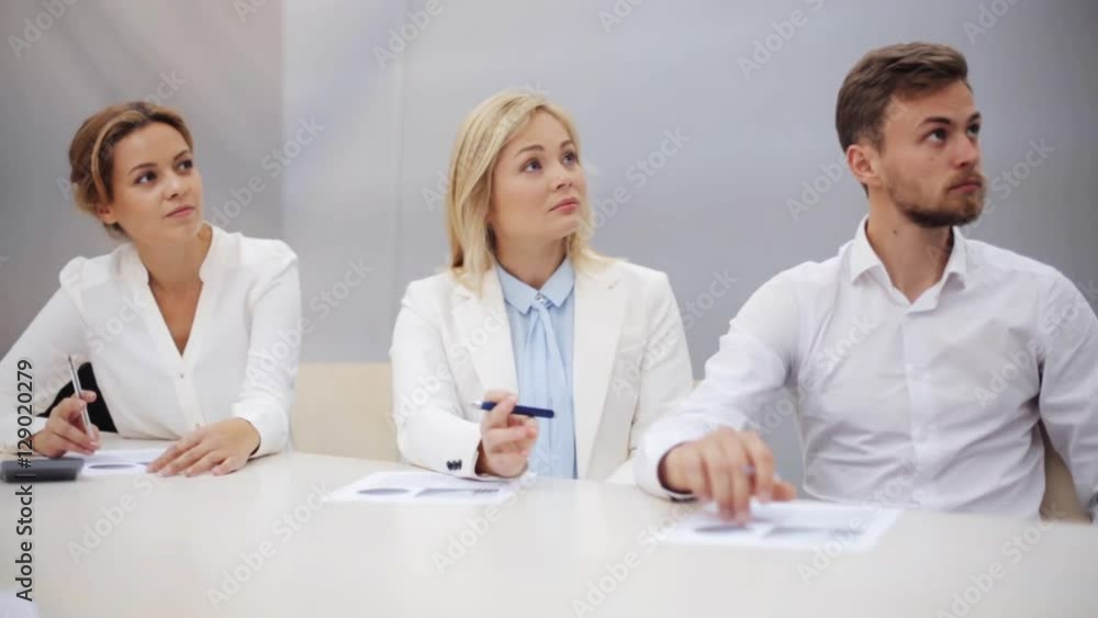 business team at presentation in office business team at presentation in office