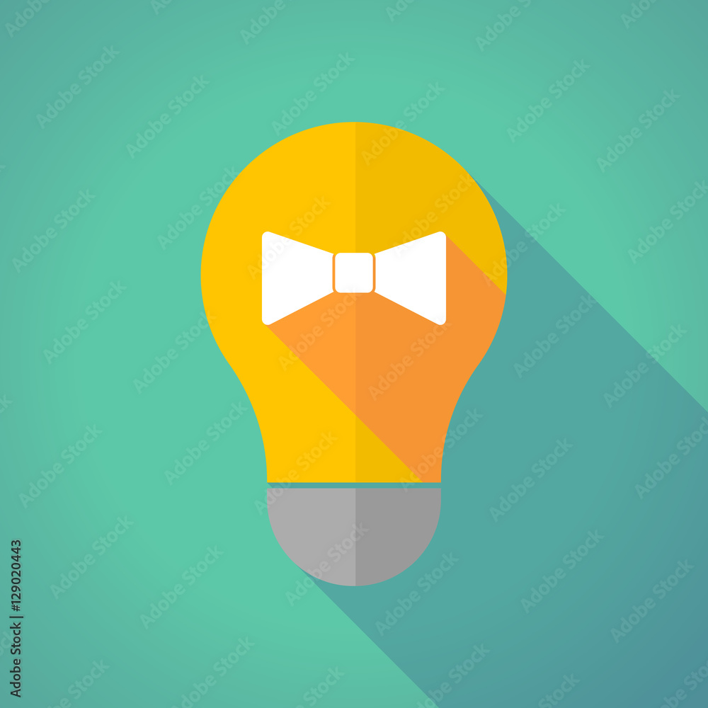 Long shadow bulb with a neck tie icon Long shadow bulb with a neck tie icon