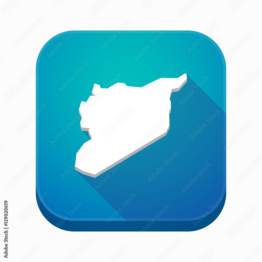 Isolated app icon with the map of Syria Isolated app icon with the map of Syria