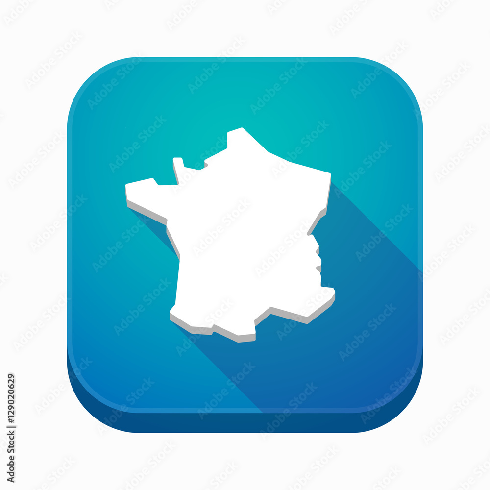 Isolated app icon with  the map of France
