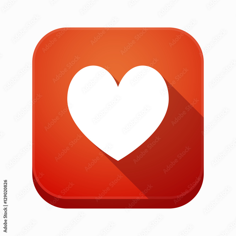 Isolated app button with the heart poker playing card sign Isolated app button with the heart poker playing card sign