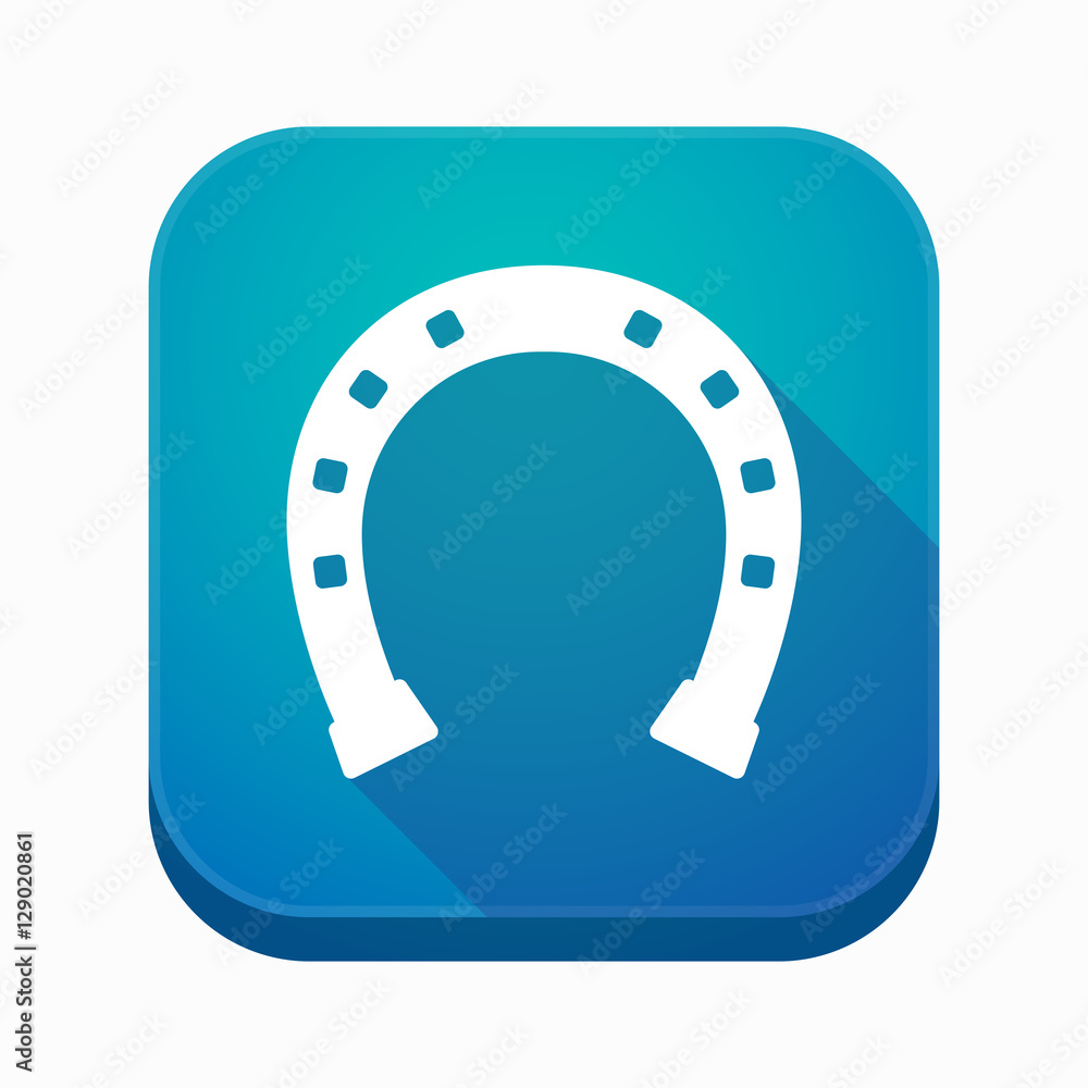 Isolated app button with a horseshoe sign Isolated app button with a horseshoe sign