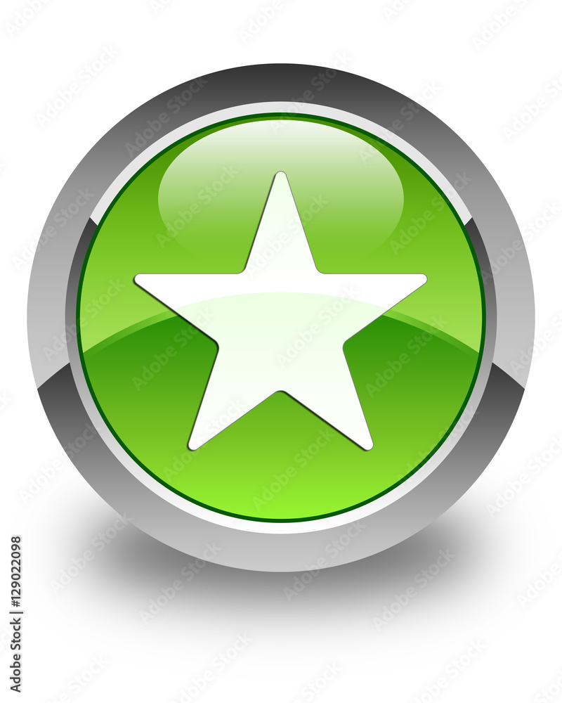 Star icon glossy green round button 2 Star icon glossy green round button 2