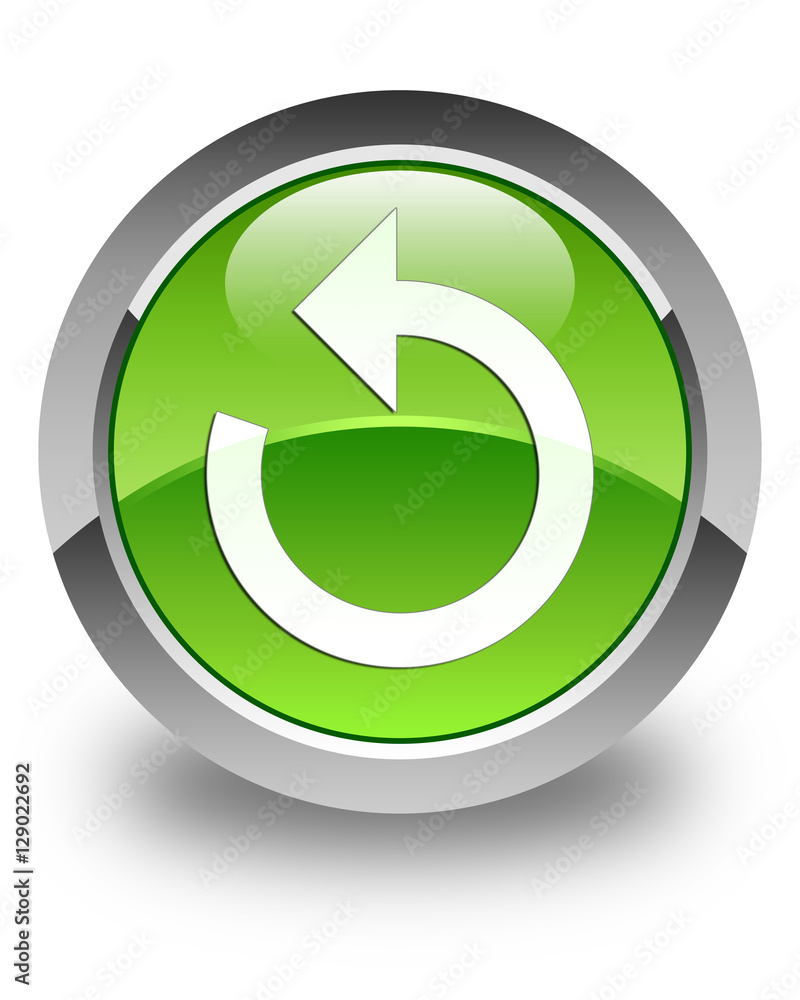 Refresh arrow icon glossy green round button Refresh arrow icon glossy green round button