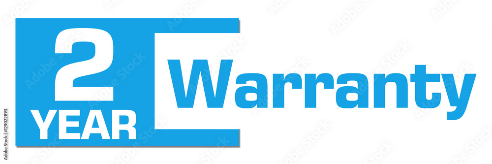 Two Year Warranty Blue Stripe Horizontal Two Year Warranty Blue Stripe Horizontal