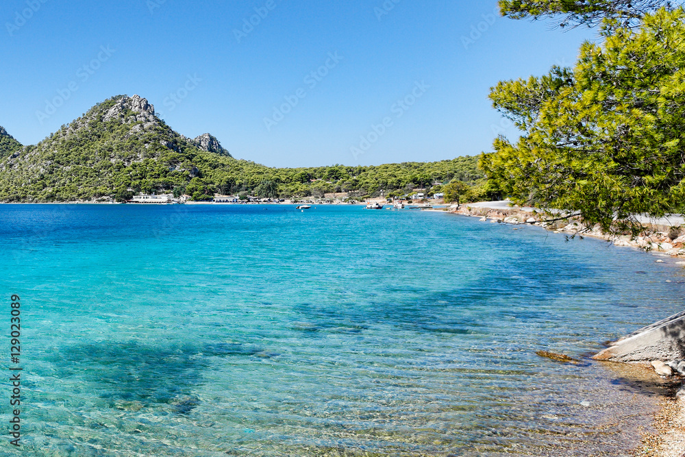 Vouliagmeni lake in Perachora, Greece