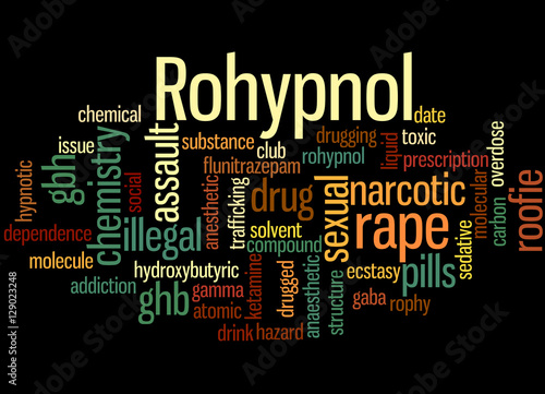 Rohypnol, word cloud concept 4 photo