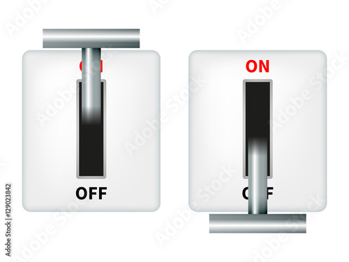 Vector illustration of an electric knife switch
