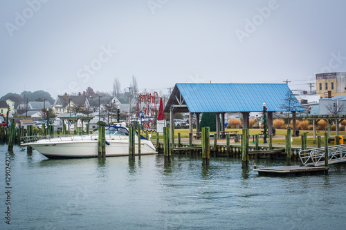 View of the Chincoteague Bay Waterfront, in Chincoteague Island, photo