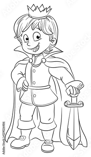 Vektor Illustration eines fröhlichen Prinzen