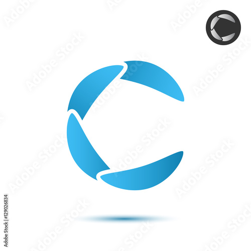 C letter logo template