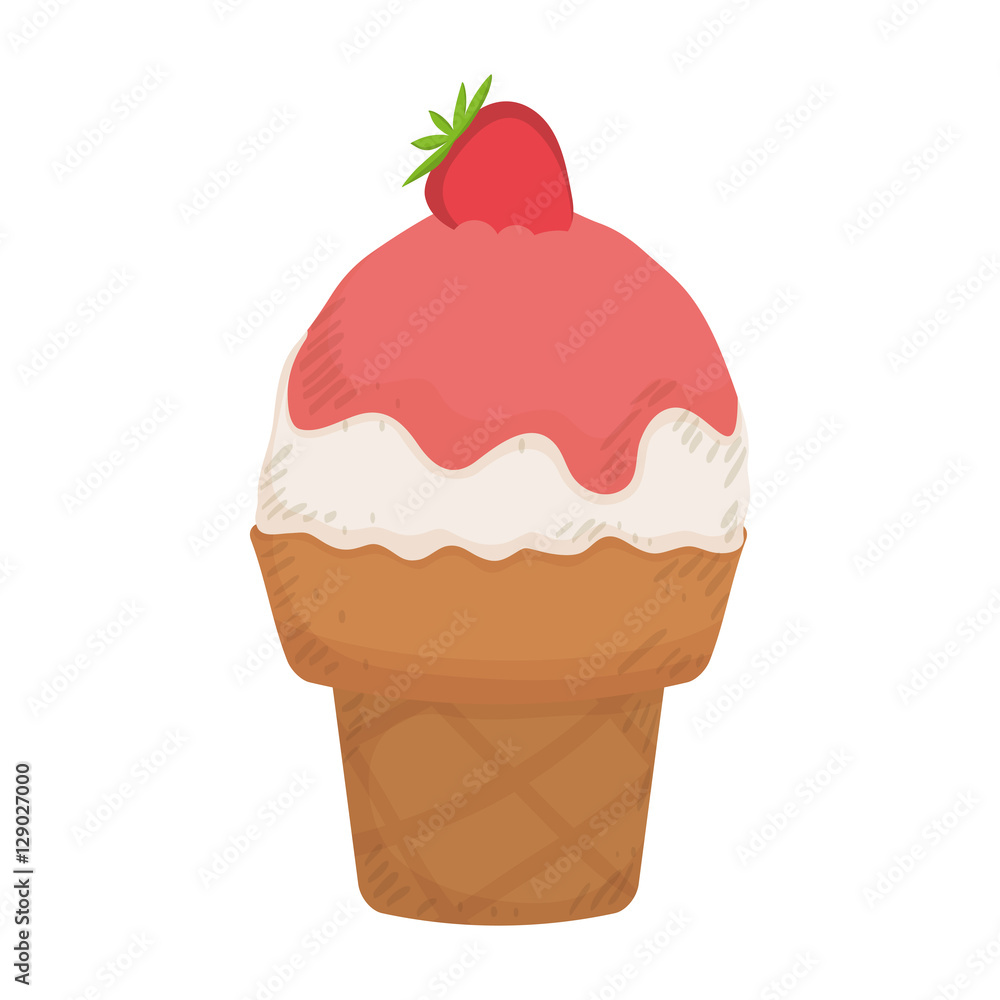 Delicious ice cream icon vector illustration graphic design Delicious ice cream icon vector illustration graphic design