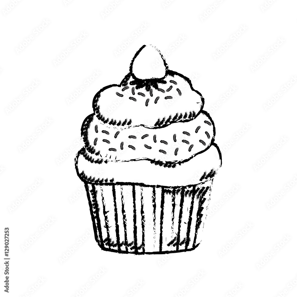 Delicious cupcake dessert icon vector illustration graphic design Delicious cupcake dessert icon vector illustration graphic design