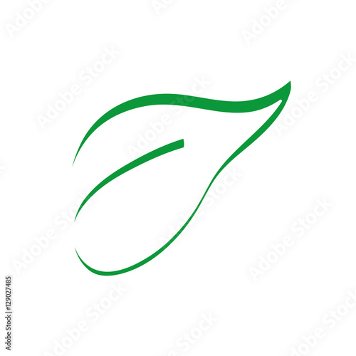 Leaf green ecology icon vector illustration graphic design