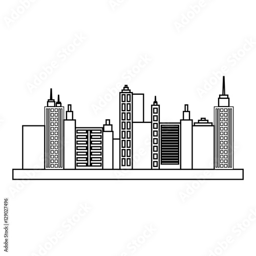 City urban buildings icon vector illustration graphic design