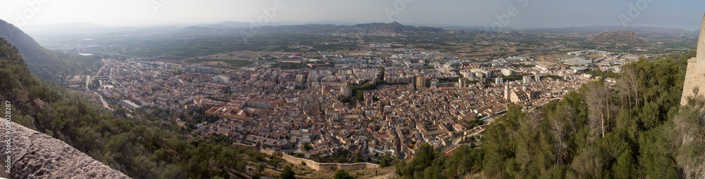Vista aérea de la ciudad de Xativa