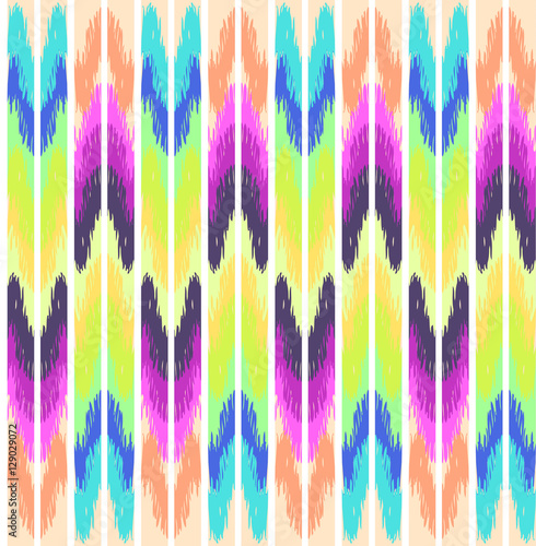 colorful ikat print seamless background