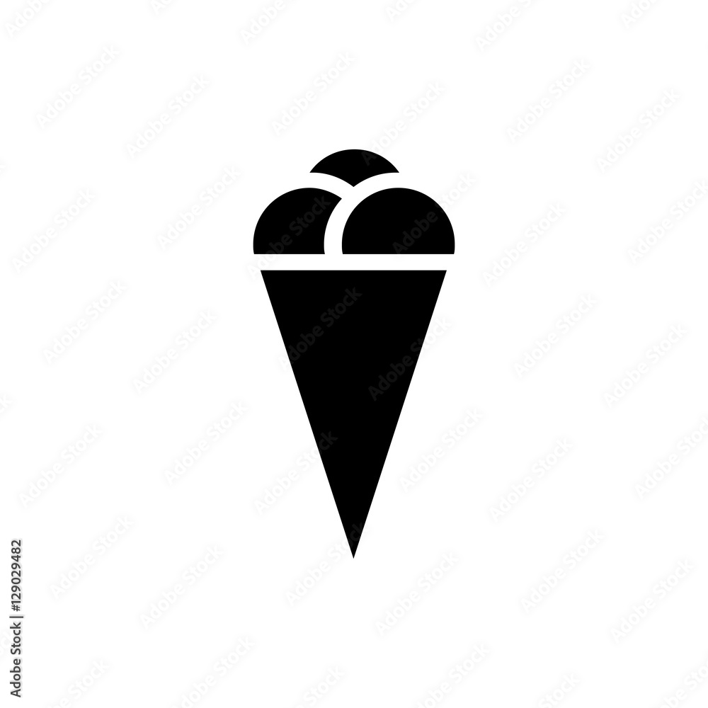 Ice cream Icon Flat Ice cream Icon Flat