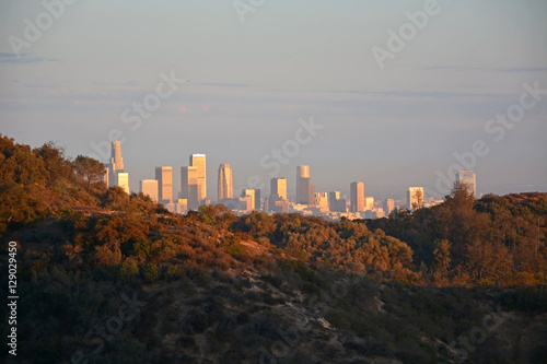 Los Angeles from the top at the sunset