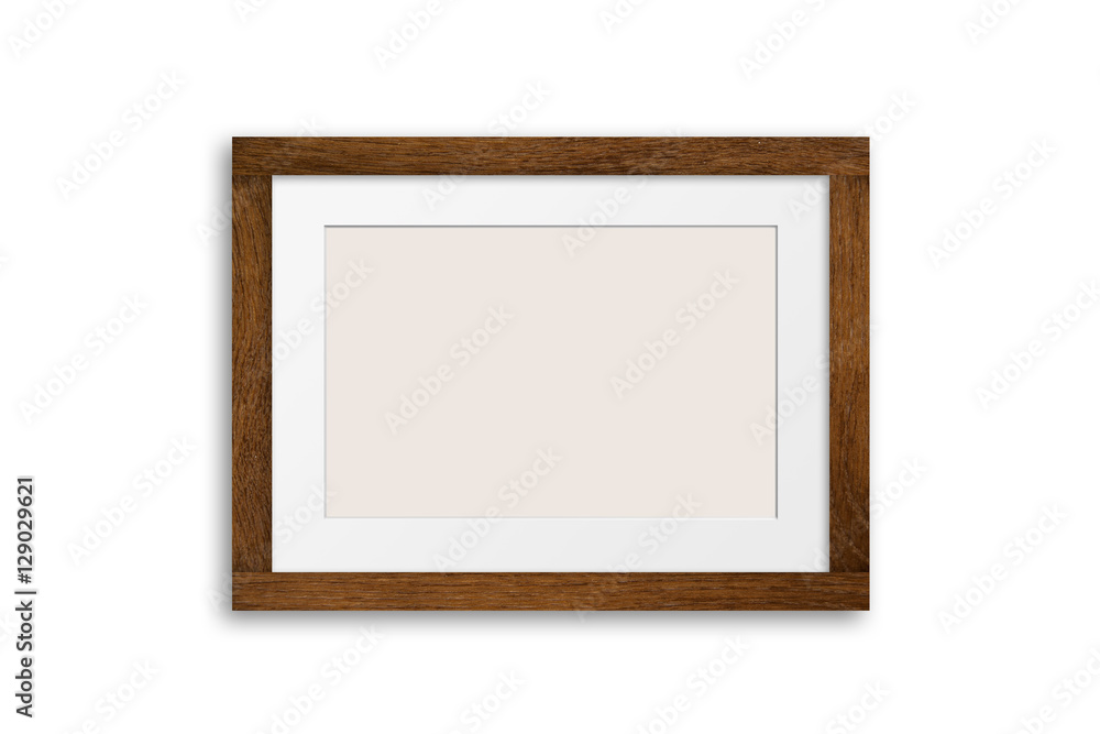 Dark brown wooden frame mock up Dark brown wooden frame mock up