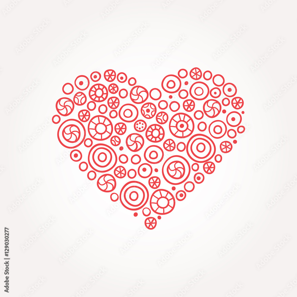 Hand-drawn, cute, fun, pink heart. Valentine day heart. Hand-drawn, cute, fun, pink heart. Valentine day heart.
