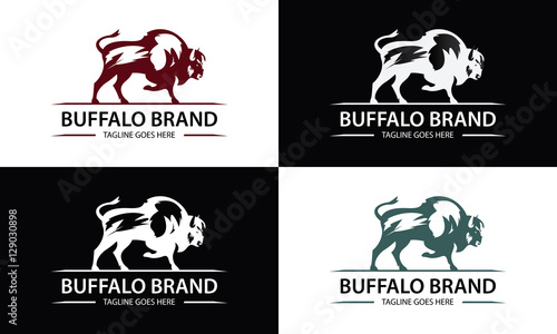 Buffalo brand logo design template ,Vector illustration