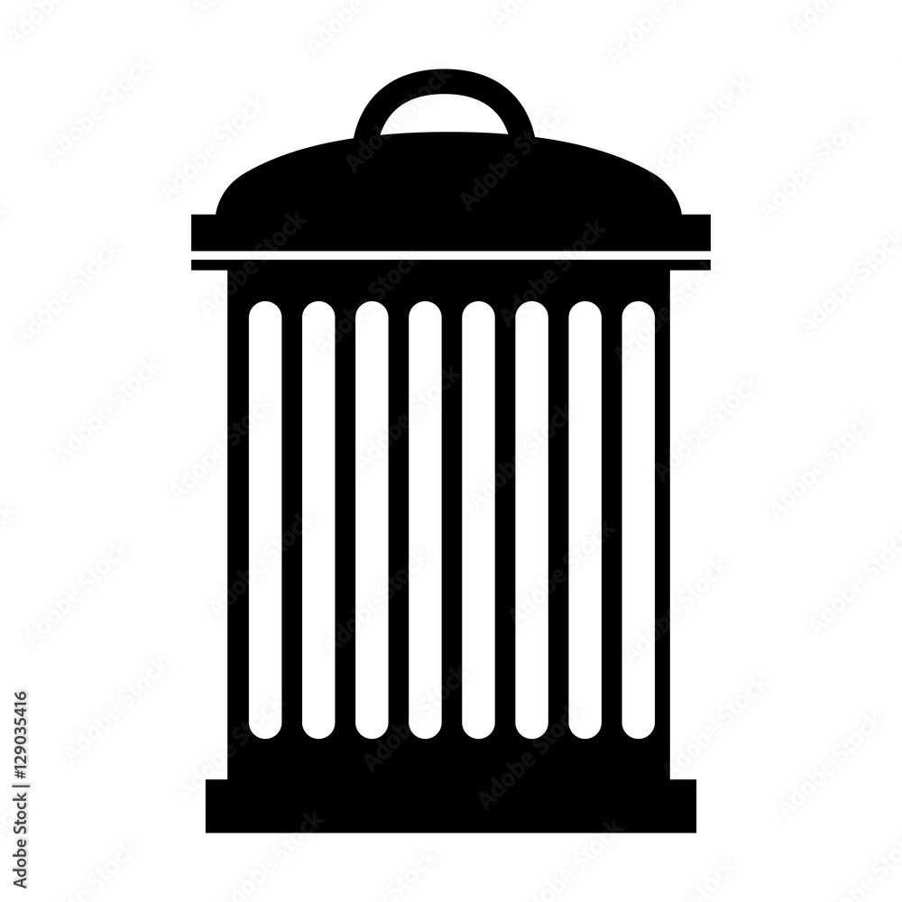Trash icon. Recycle ecology eco and save theme. Isolated design. Vector illustration Trash icon. Recycle ecology eco and save theme. Isolated design. Vector illustration
