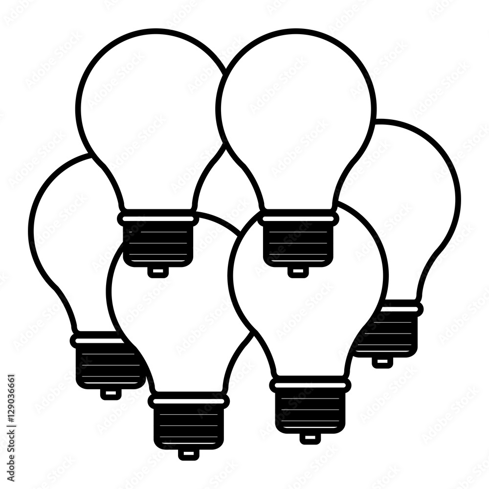 Light bulb icon. Energy power technology and electricity theme. Isolated design. Vector illustration Light bulb icon. Energy power technology and electricity theme. Isolated design. Vector illustration