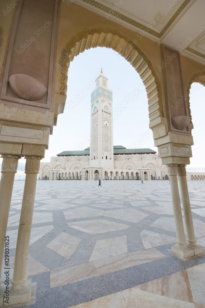  The Hassan II Mosque, Casablanca. It is the largest mosque in Morocco and the third largest mosque in the world