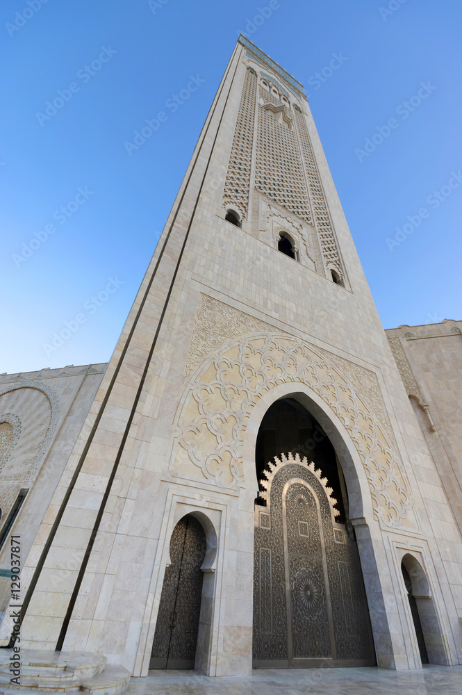 Hassan II Mosque, Casablanca, the largest mosque in Morocco and the third largest mosque in the world