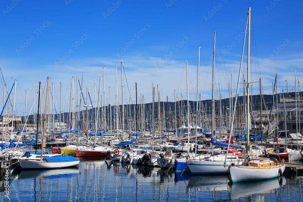 Boat marina in Trieste, Italy