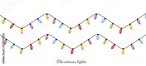 Christmas light bulbs. Xmas light strings